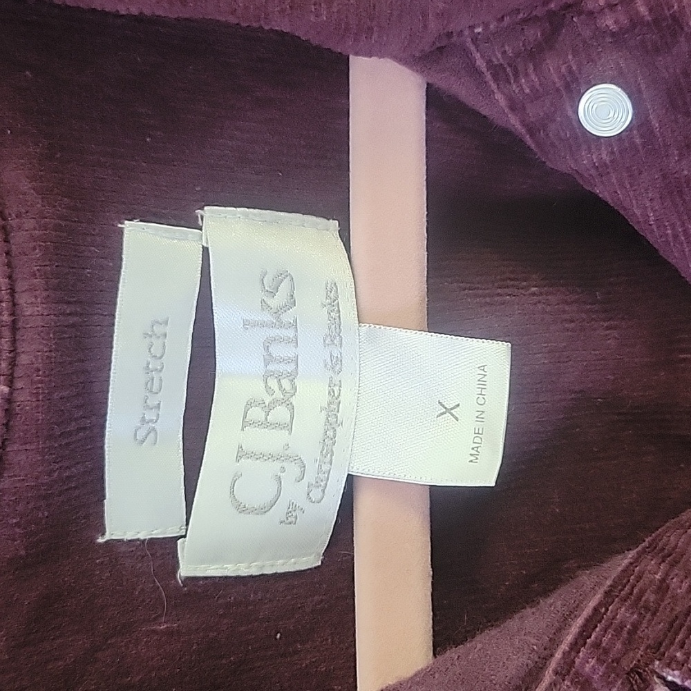 Cj Banks - Stretch Textured Corduroy Purple Jacket - Size X - Picture 5 of 10